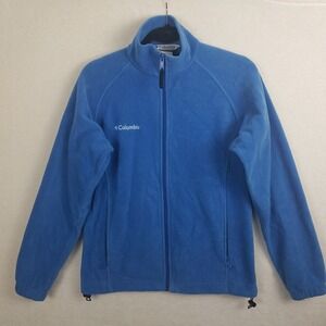 Columbia Sportswear Blue Fleece Jacket Full Zip Women's S Lightweight Outerwear